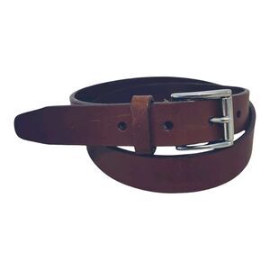 Calvin Klein Brown Skinny Italian Saddle Leather Belt Casual - Women's sz L